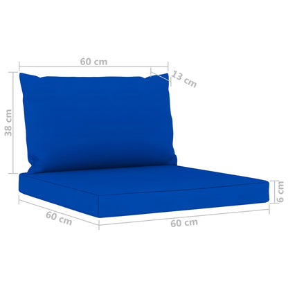 Divano da Giardino a 4 Posti con Cuscini Blu - homemem39