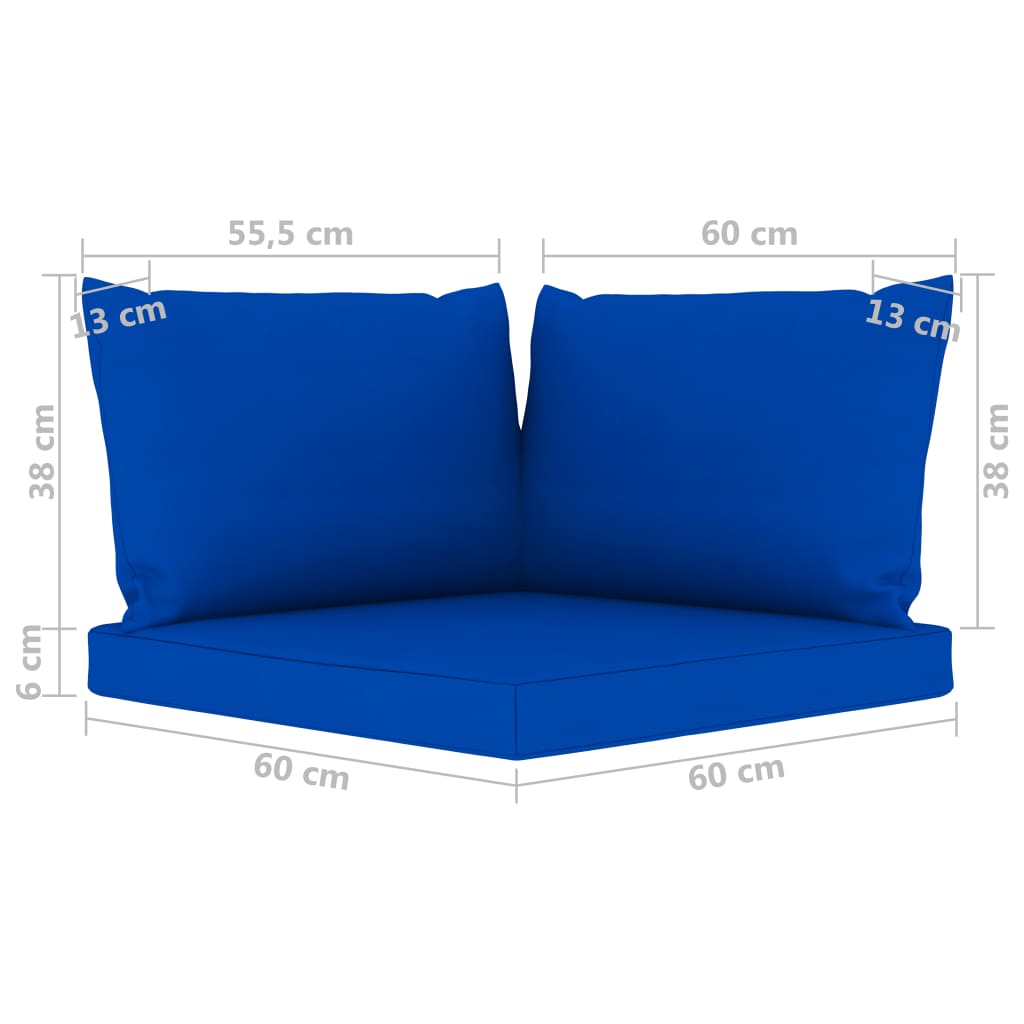 Divano da Giardino a 4 Posti con Cuscini Blu - homemem39