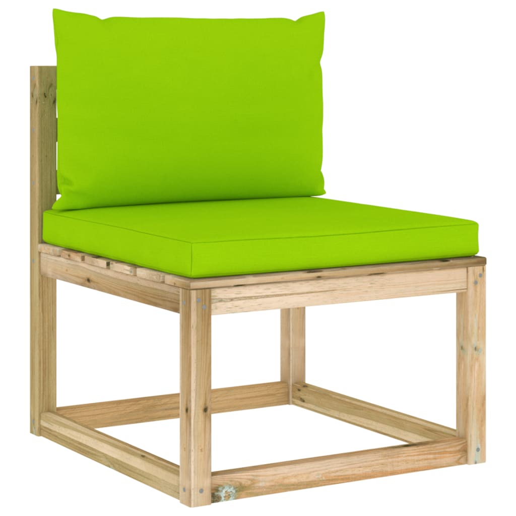 Set Divani da Giardino 10 pz e Cuscini Legno di Pino Impregnato - homemem39