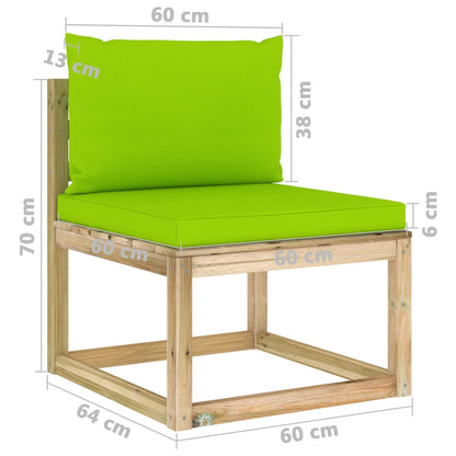 Set Divani da Giardino 10 pz e Cuscini Legno di Pino Impregnato - homemem39