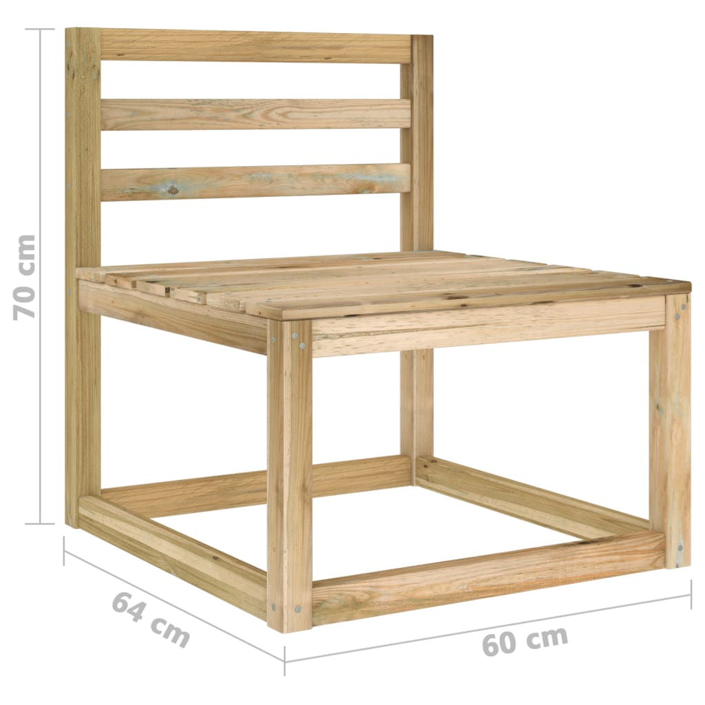 Set Divani da Giardino 5 pz in Legno di Pino Impregnato Verde - homemem39