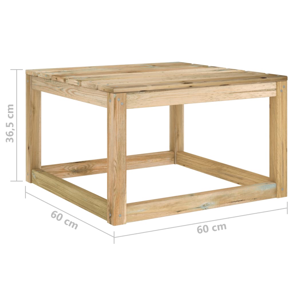 Set Divani da Giardino 5 pz in Legno di Pino Impregnato Verde - homemem39