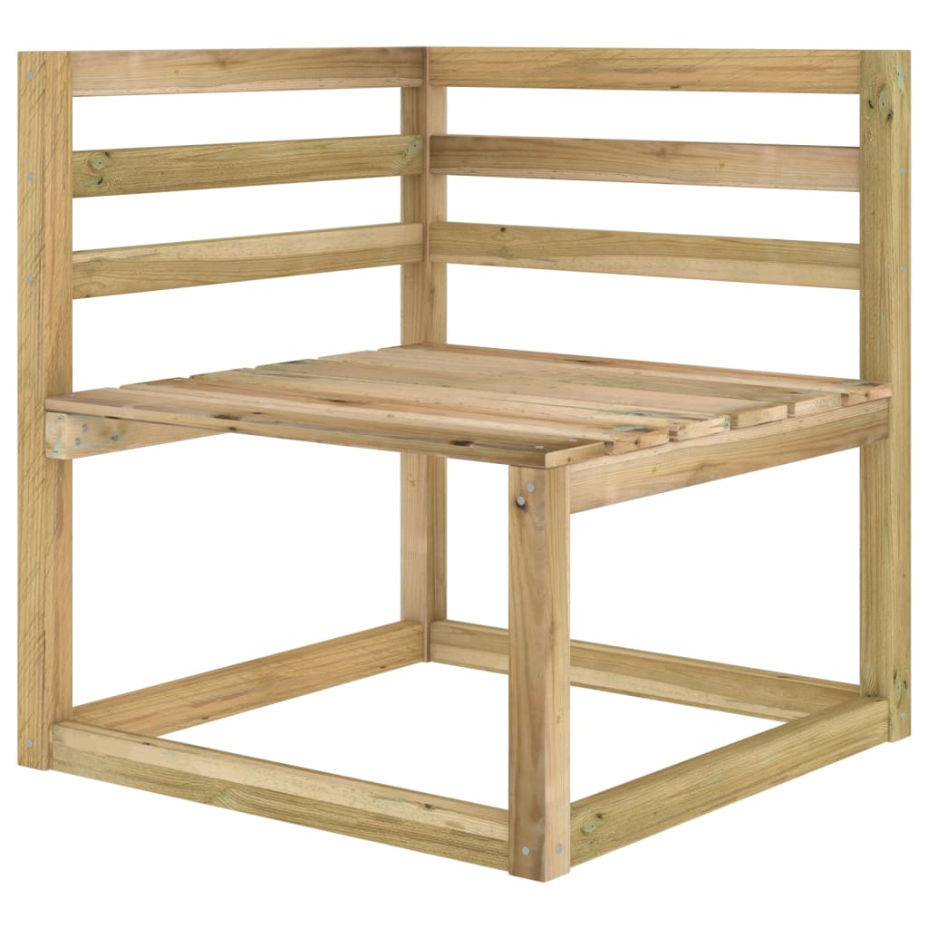 Set Divani da Giardino 10 pz in Legno di Pino Impregnato Verde - homemem39