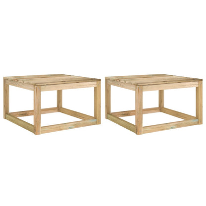 Tavoli Giardino Pallet 2pz Marrone 60x60x36,5cm Pino Impregnato - homemem39