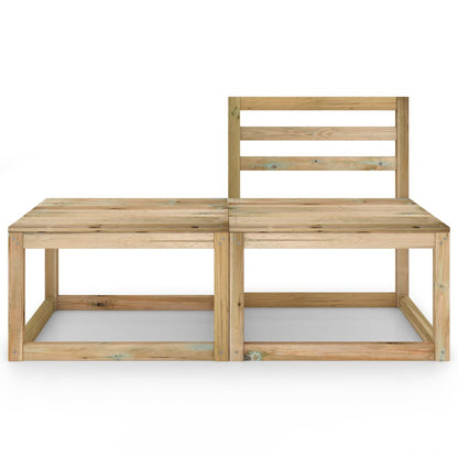 Set Divani da Giardino 2 pz in Legno di Pino Impregnato Verde - homemem39