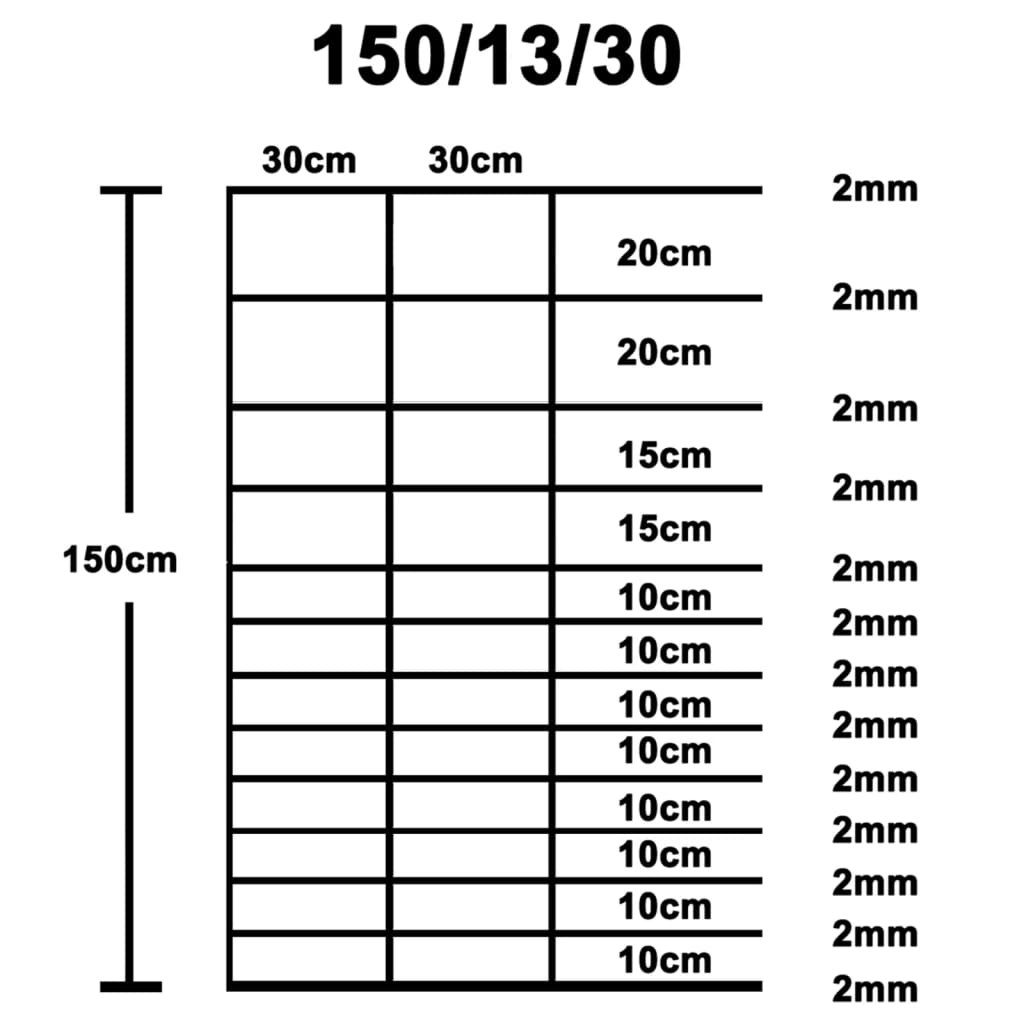 Recinzione da Giardino in Acciaio Zincato 50x1,5 m Argento - homemem39