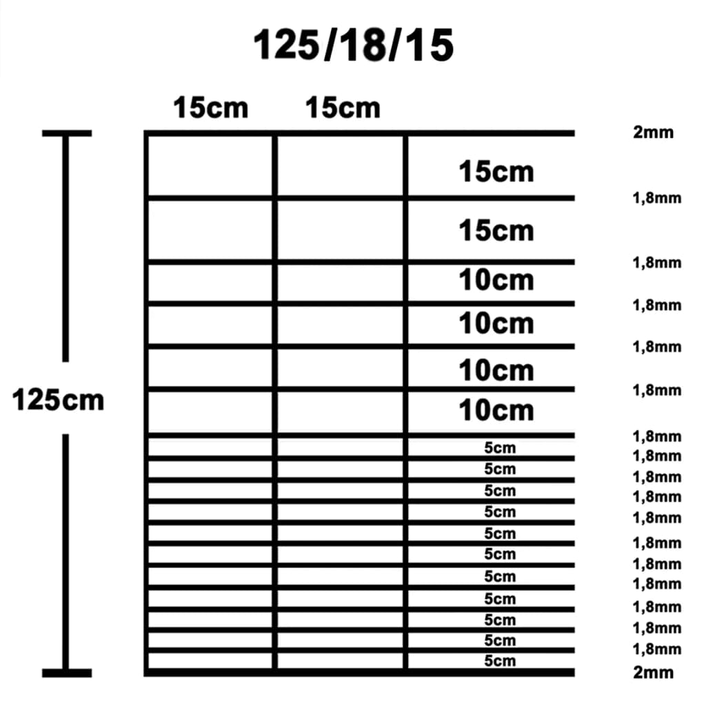 Recinzione da Giardino in Acciaio Zincato 50x1,25 m Argento - homemem39