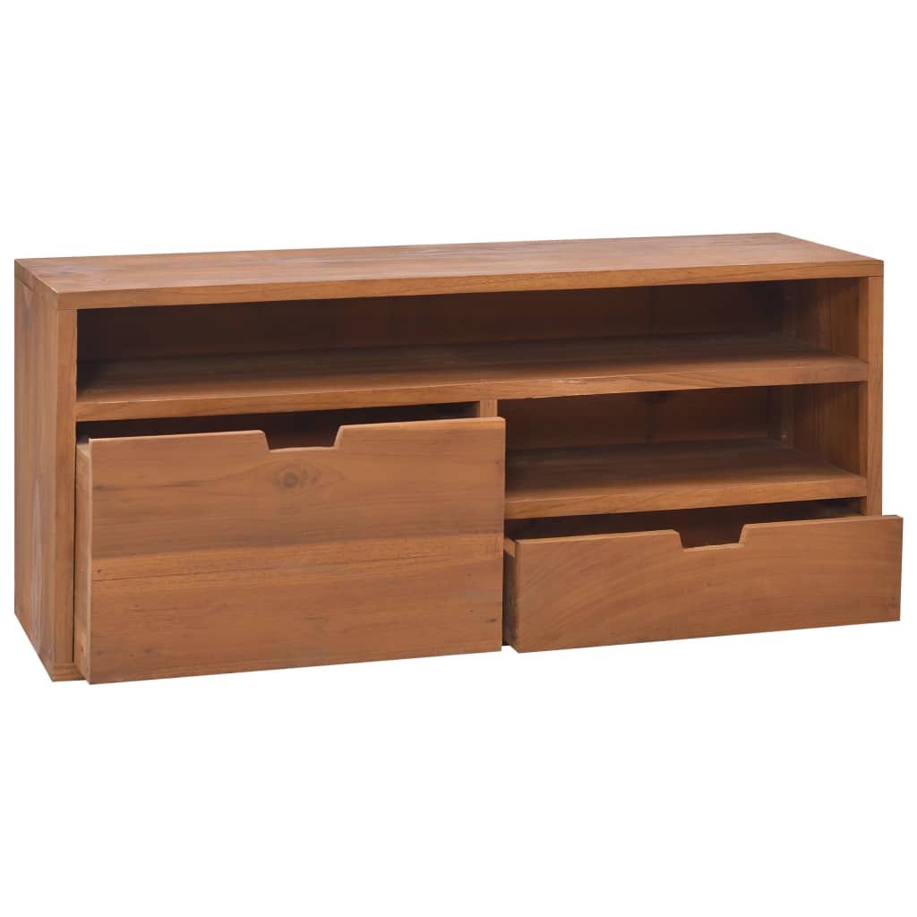 Mobile Porta TV 90x30x40 cm in Legno Massello di Teak - homemem39