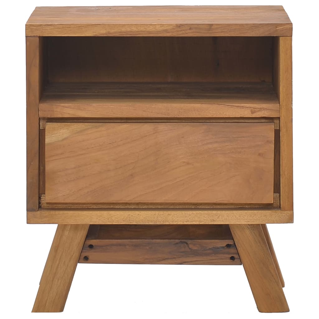 Comodino 40x30x45 cm in Legno Massello di Teak - homemem39