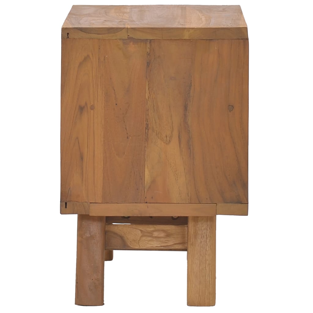 Comodino 40x30x45 cm in Legno Massello di Teak - homemem39