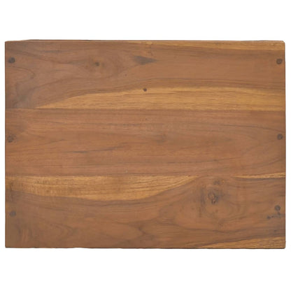 Comodino 40x30x45 cm in Legno Massello di Teak - homemem39