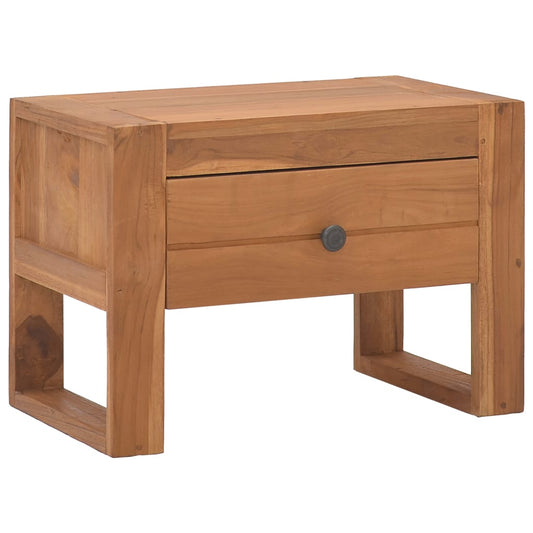 Comodino 50x30x35 cm in Legno Massello di Teak - homemem39