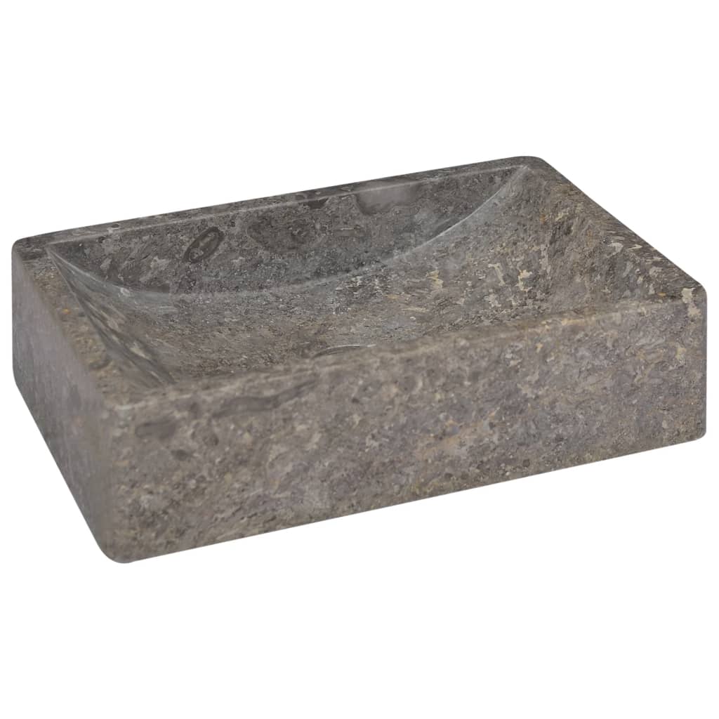 Lavandino Grigio 45x30x12 cm in Marmo - homemem39