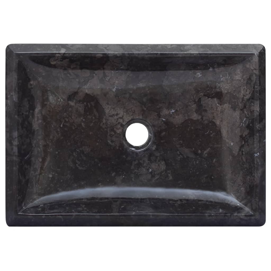 Lavandino Nero 50x35x10 cm in Marmo - homemem39