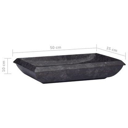 Lavandino Nero 50x35x10 cm in Marmo - homemem39