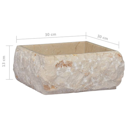 Lavandino Crema 30x30x13 cm in Marmo - homemem39