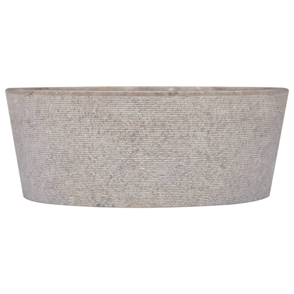 Lavandino Grigio Ø40x15 cm in Marmo - homemem39