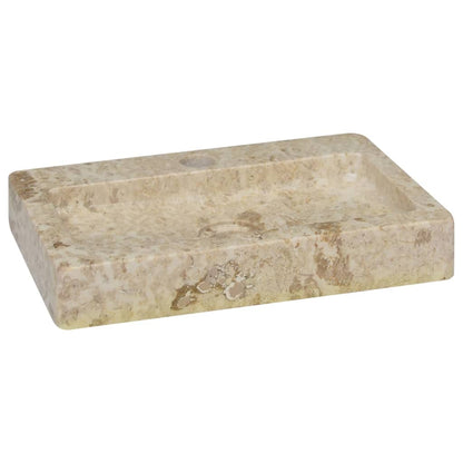 Lavello a Parete Crema 38x24x6,5 cm in Marmo - homemem39