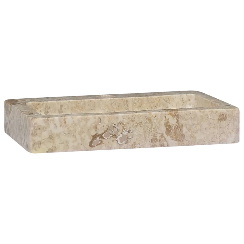 Lavello a Parete Crema 38x24x6,5 cm in Marmo - homemem39