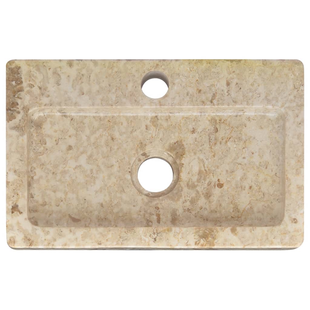 Lavello a Parete Crema 38x24x6,5 cm in Marmo - homemem39