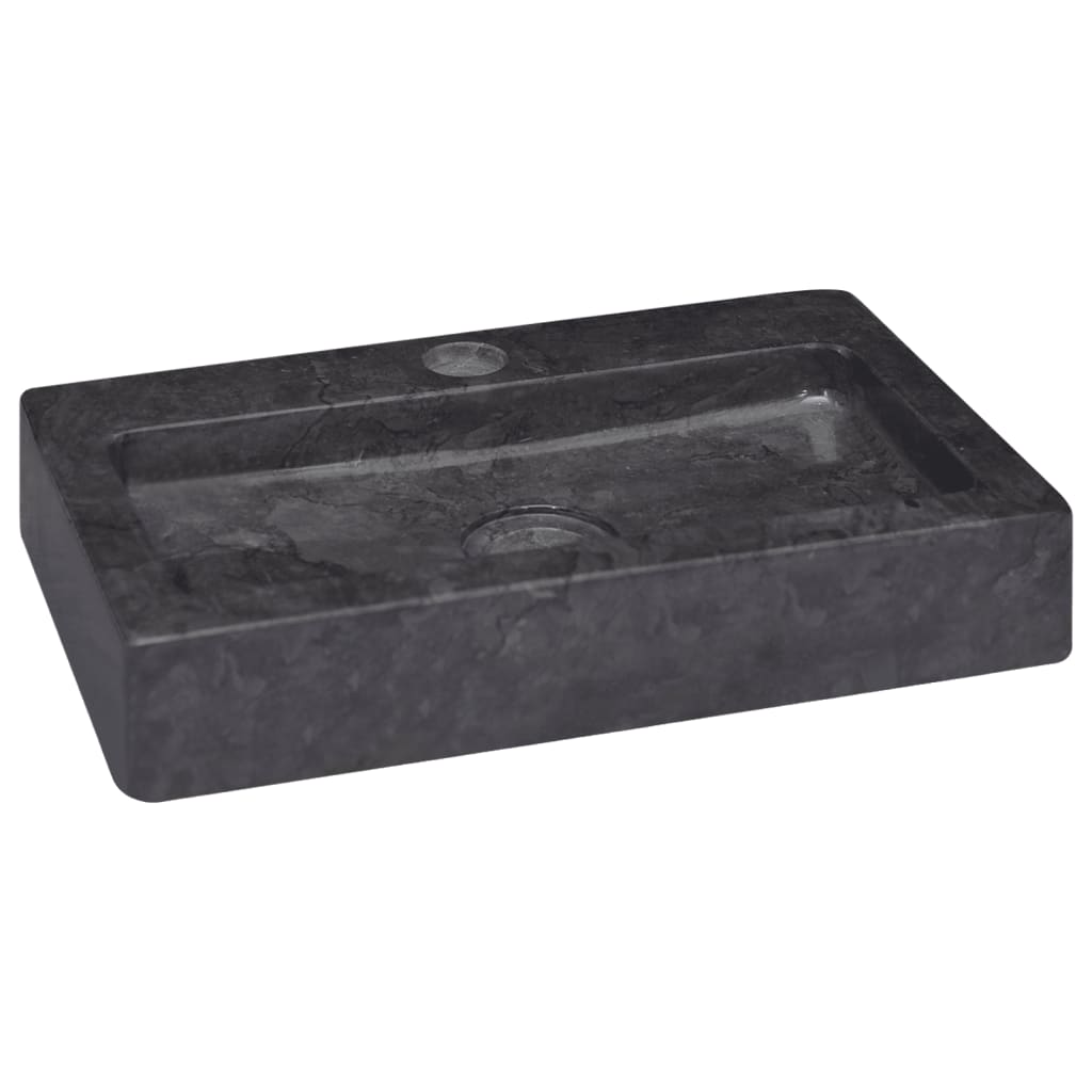 Lavello a Parete Nero 38x24x6,5 cm in Marmo - homemem39