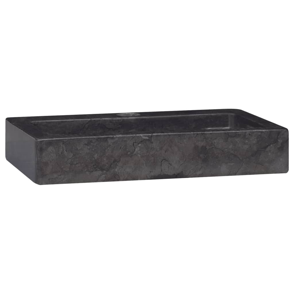 Lavello a Parete Nero 38x24x6,5 cm in Marmo - homemem39