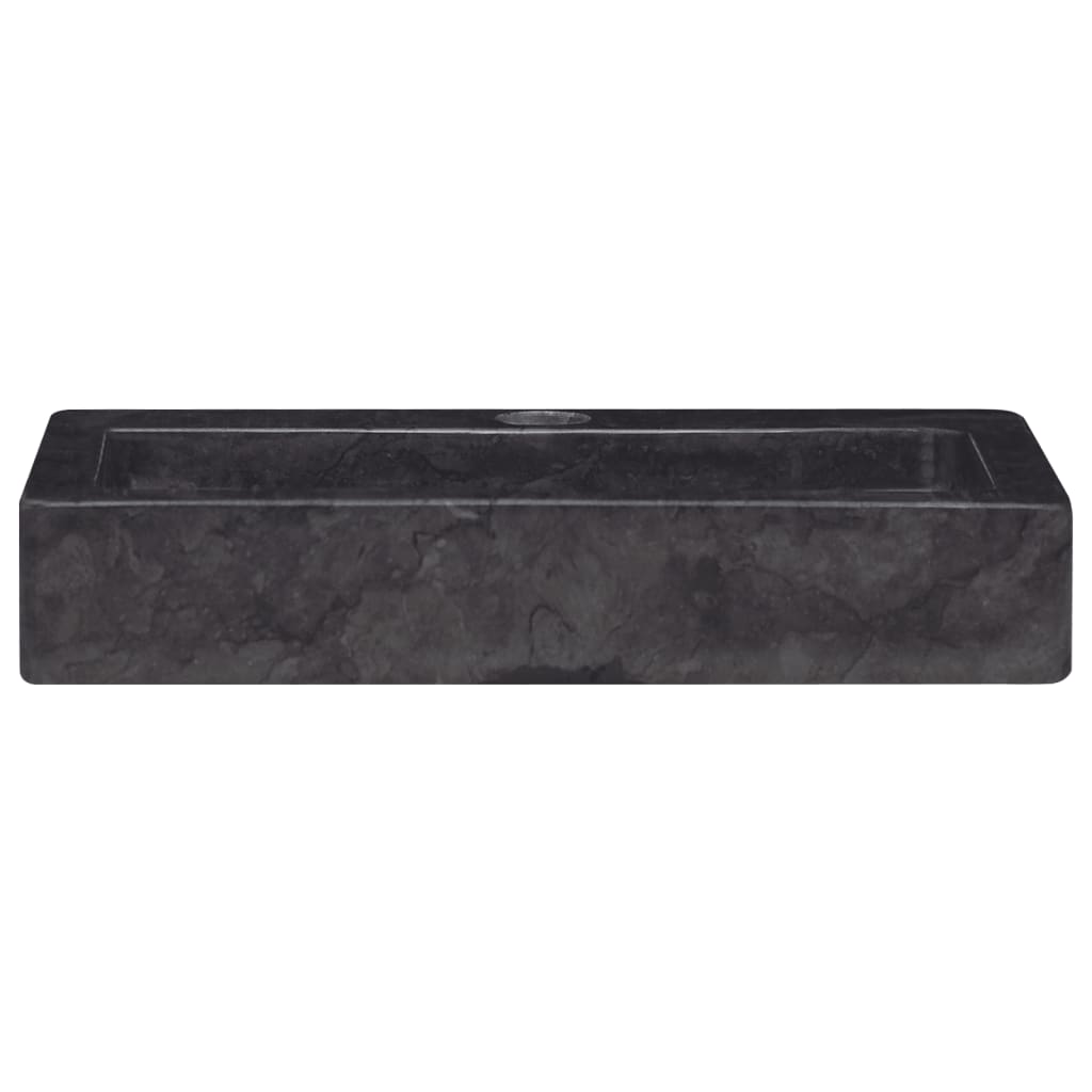 Lavello a Parete Nero 38x24x6,5 cm in Marmo - homemem39