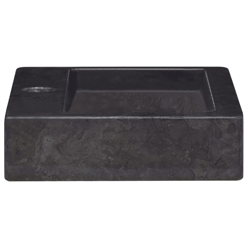 Lavello a Parete Nero 38x24x6,5 cm in Marmo - homemem39