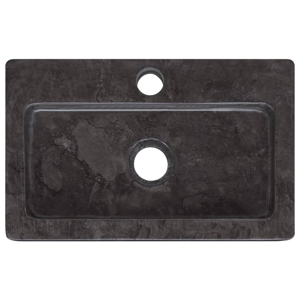 Lavello a Parete Nero 38x24x6,5 cm in Marmo - homemem39