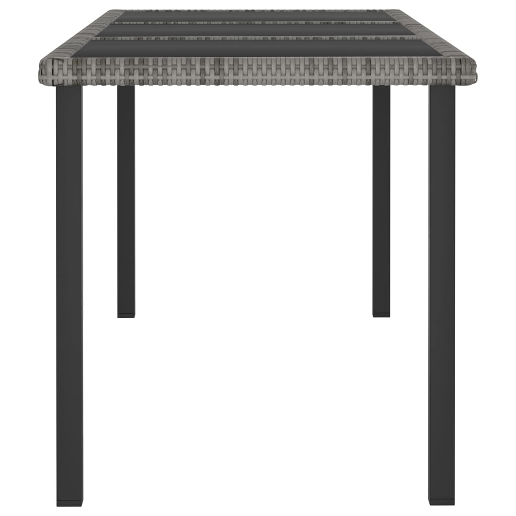 Set da Pranzo da Giardino 9 pz in Polyrattan Grigio - homemem39