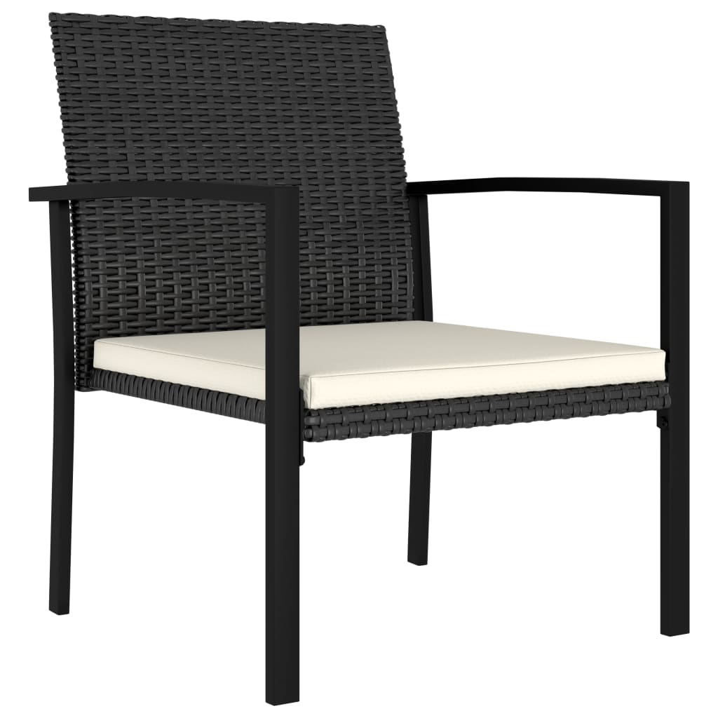 Set da Pranzo da Giardino 9 pz in Polyrattan Nero - homemem39