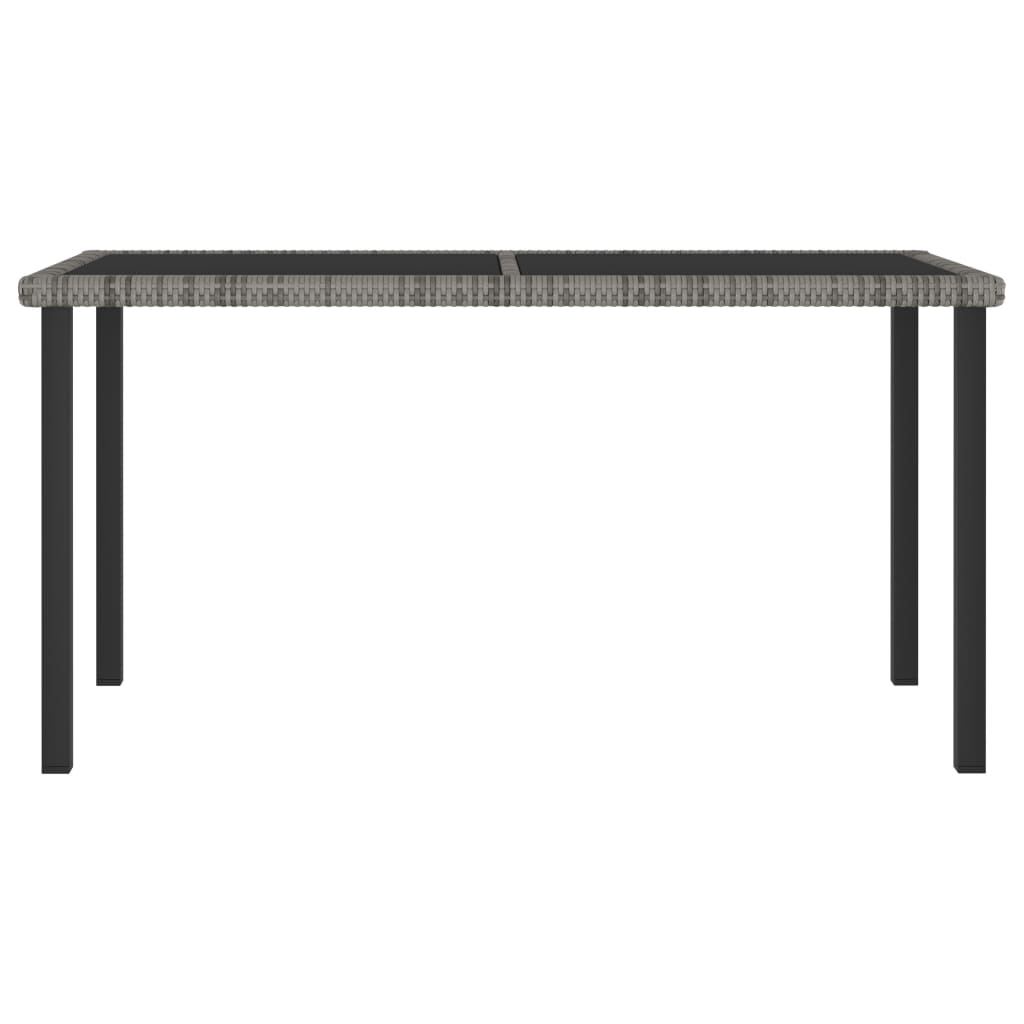 Set da Pranzo da Giardino 5 pz in Polyrattan Grigio - homemem39