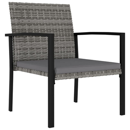 Set da Pranzo da Giardino 5 pz in Polyrattan Grigio - homemem39