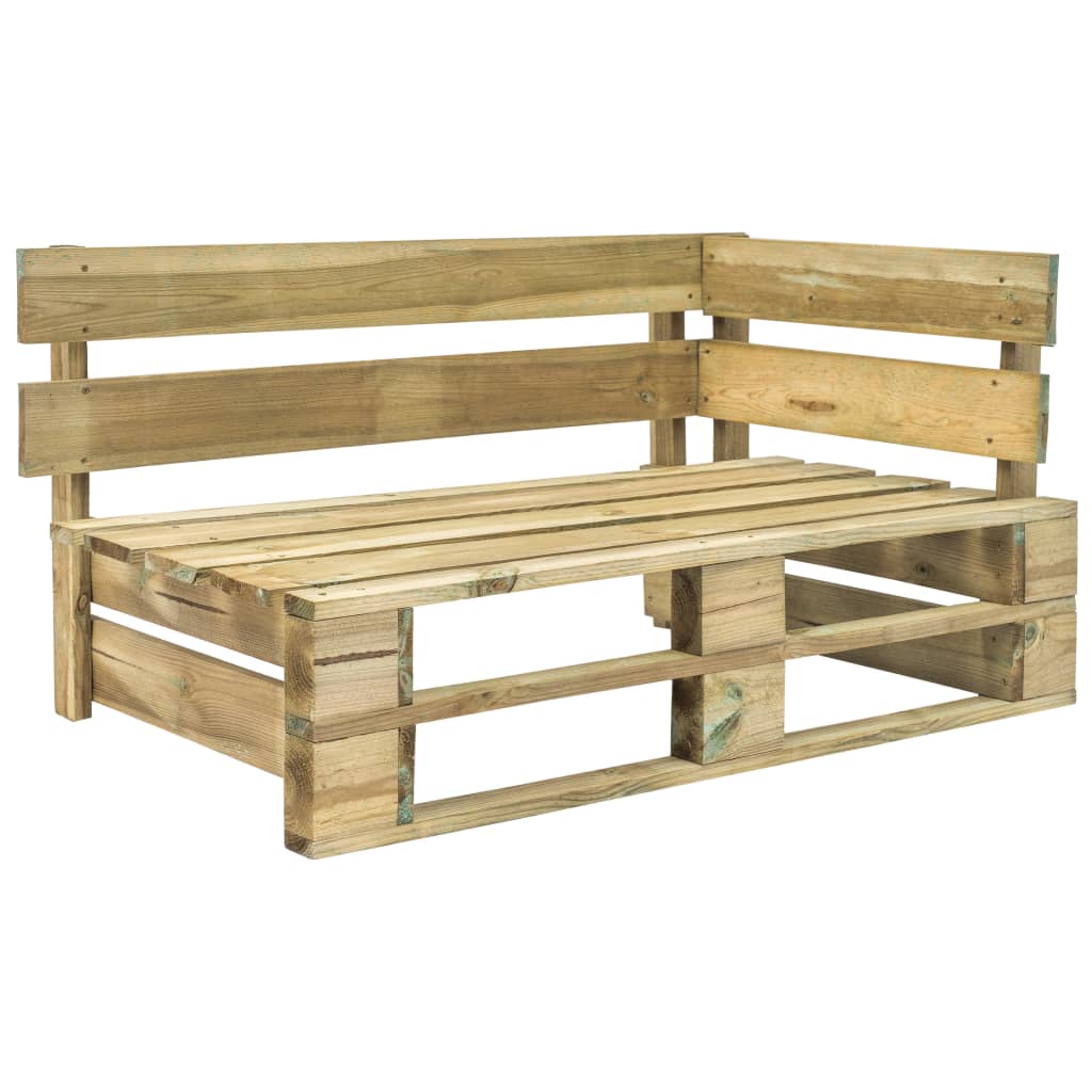 Set di Divani su Pallet 4 pz e Cuscini in Pino Impregnato Verde - homemem39