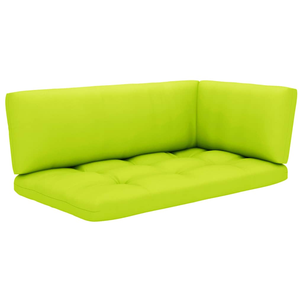 Set di Divani su Pallet 4 pz e Cuscini in Pino Impregnato Verde - homemem39