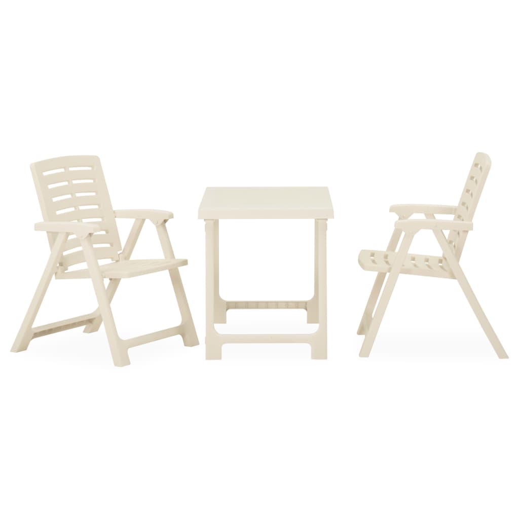 Set da Bistrot 3 pz in Plastica Bianco - homemem39