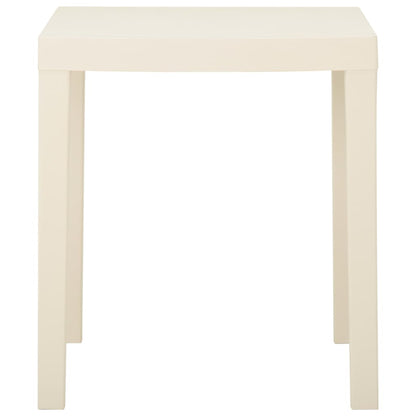 Tavolo da Giardino Bianco 79x65x72 cm in Plastica - homemem39