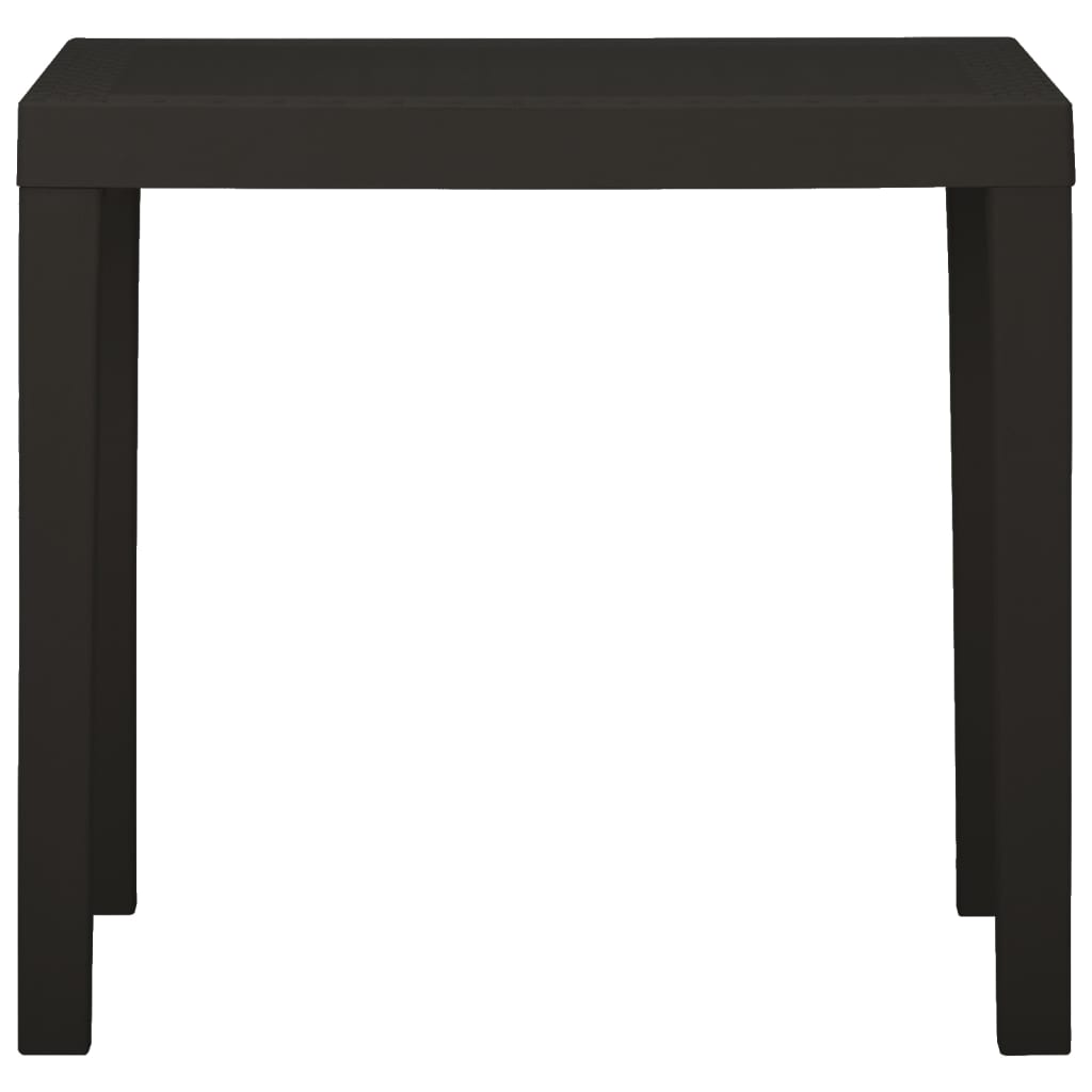 Tavolo da Giardino Antracite 79x65x72 cm in Plastica - homemem39