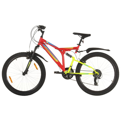 Mountain Bike 21 Speed 26" Ruote 49 cm Rosso - homemem39