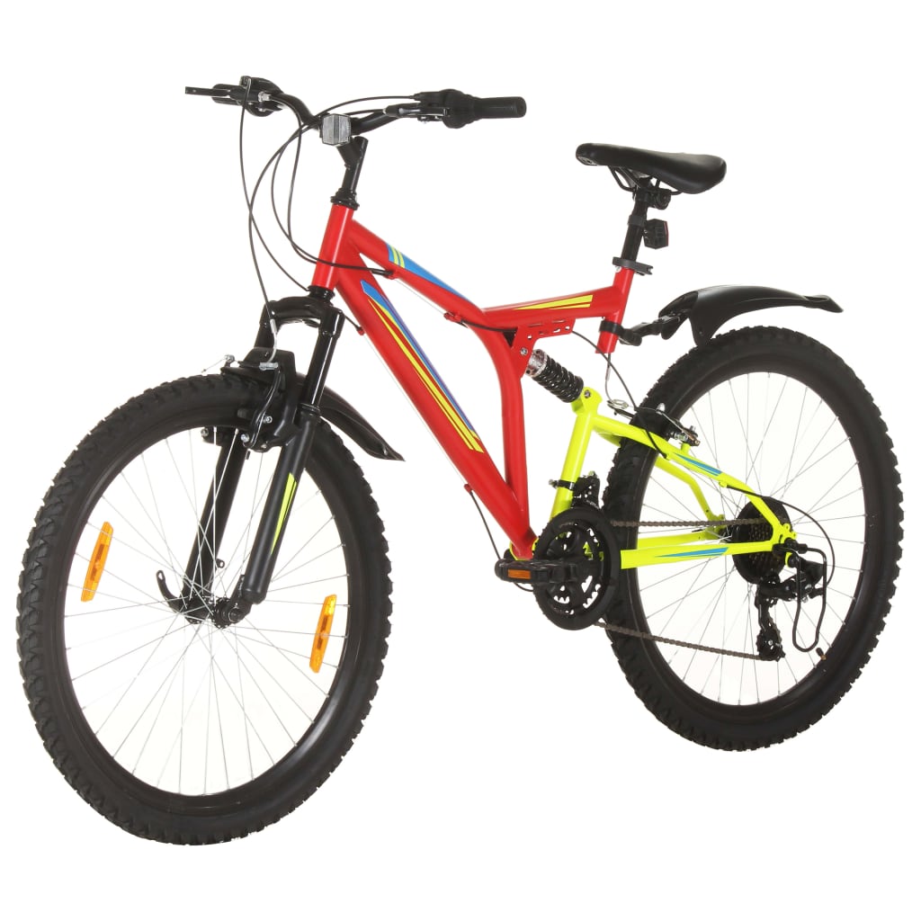 Mountain Bike 21 Speed 26" Ruote 49 cm Rosso - homemem39