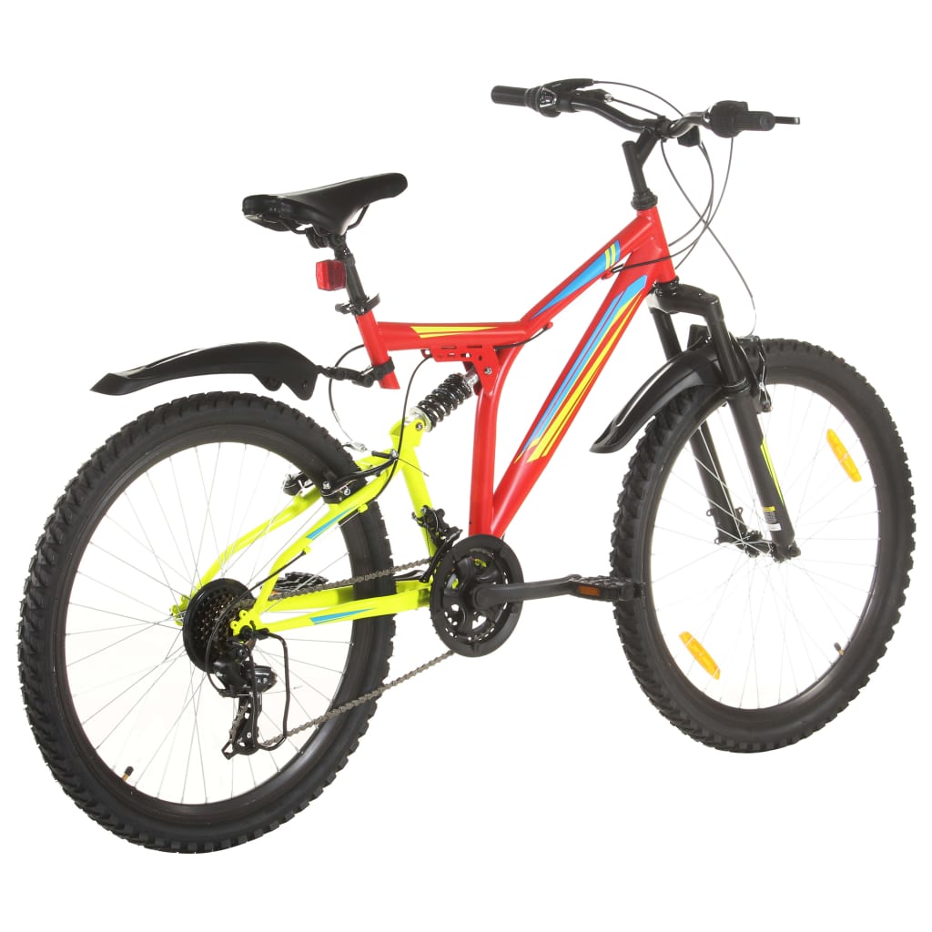 Mountain Bike 21 Speed 26" Ruote 49 cm Rosso - homemem39