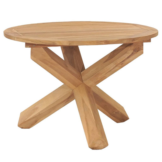 Tavolo da Pranzo da Giardino Ø110x75 cm Legno Massello di Teak - homemem39