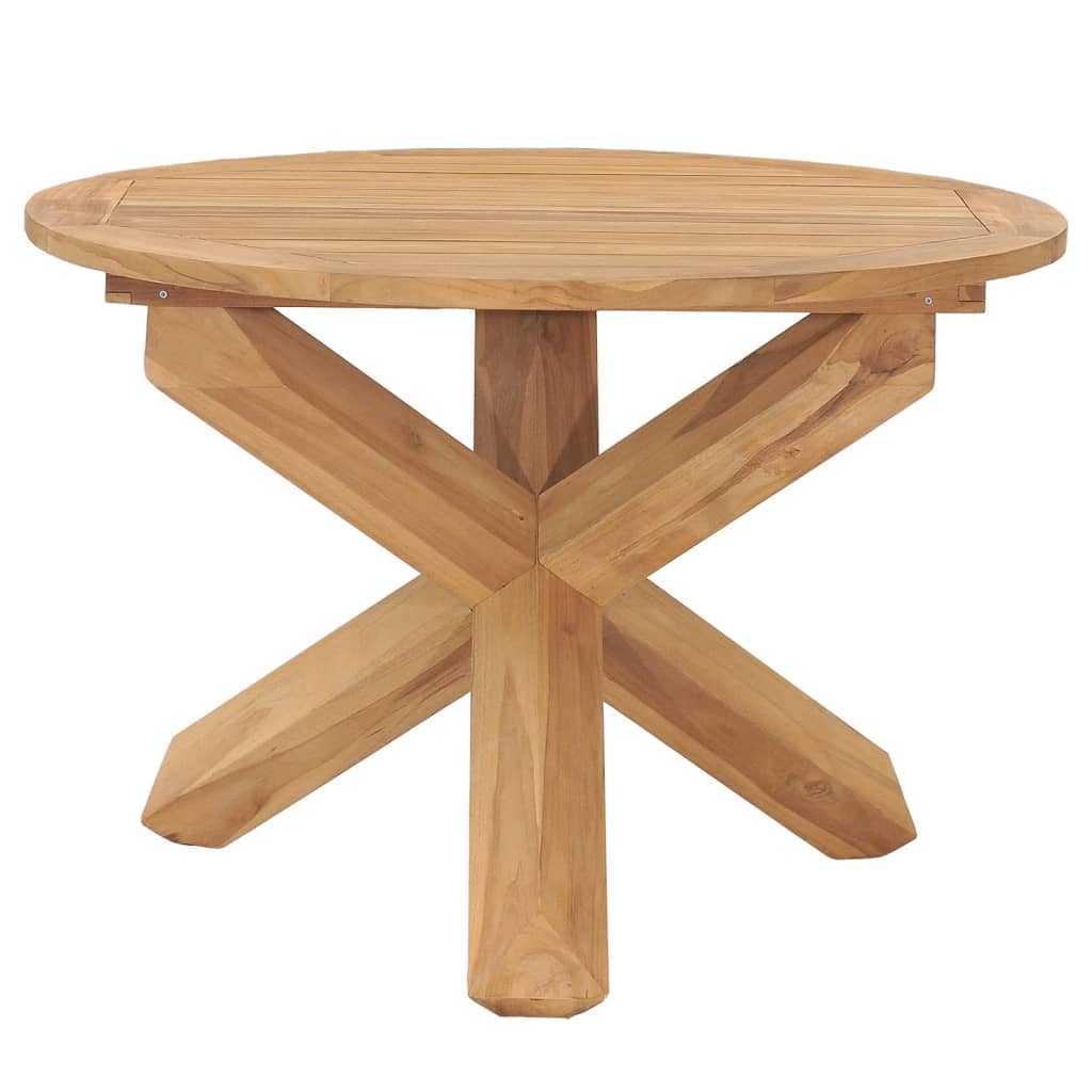 Tavolo da Pranzo da Giardino Ø110x75 cm Legno Massello di Teak - homemem39