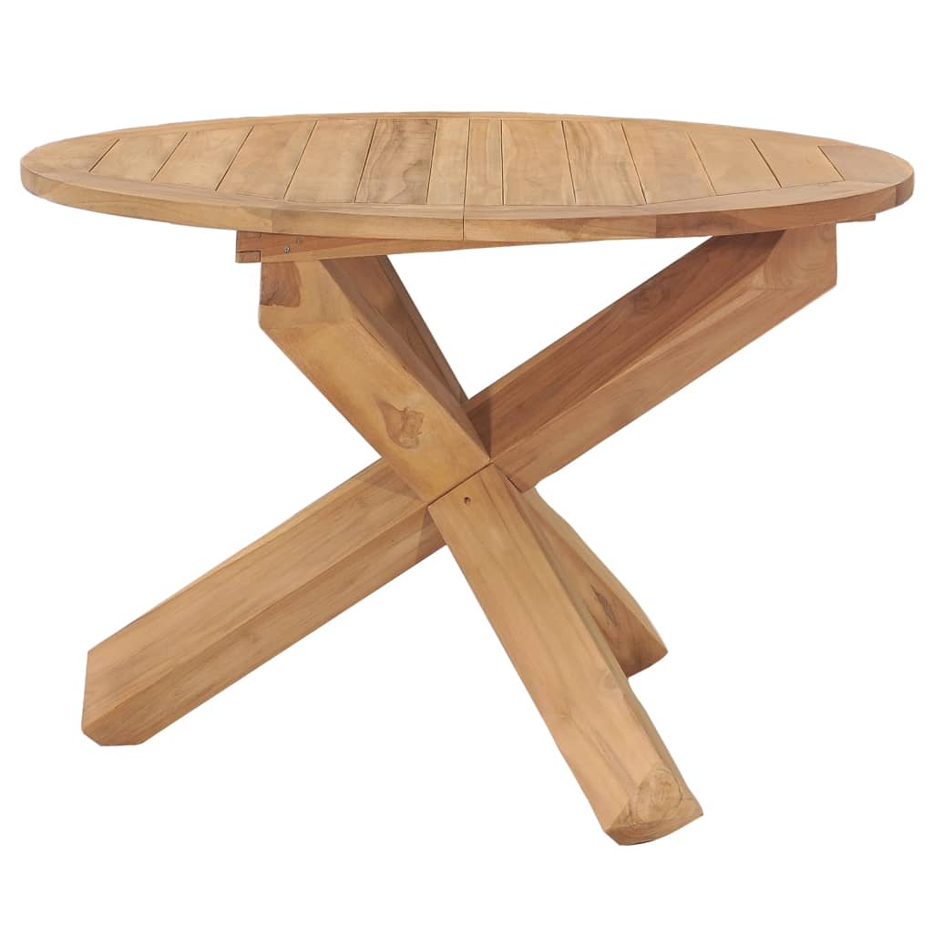 Tavolo da Pranzo da Giardino Ø110x75 cm Legno Massello di Teak - homemem39