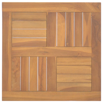 Piano Tavolo Quadrato 50x50x2,5 cm in Legno Massello di Teak - homemem39