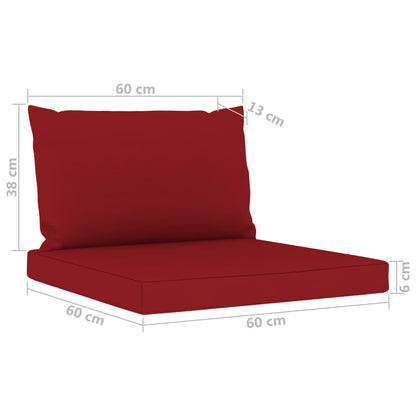 Set Divani da Giardino 6 pz con Cuscini Rosso Vino - homemem39