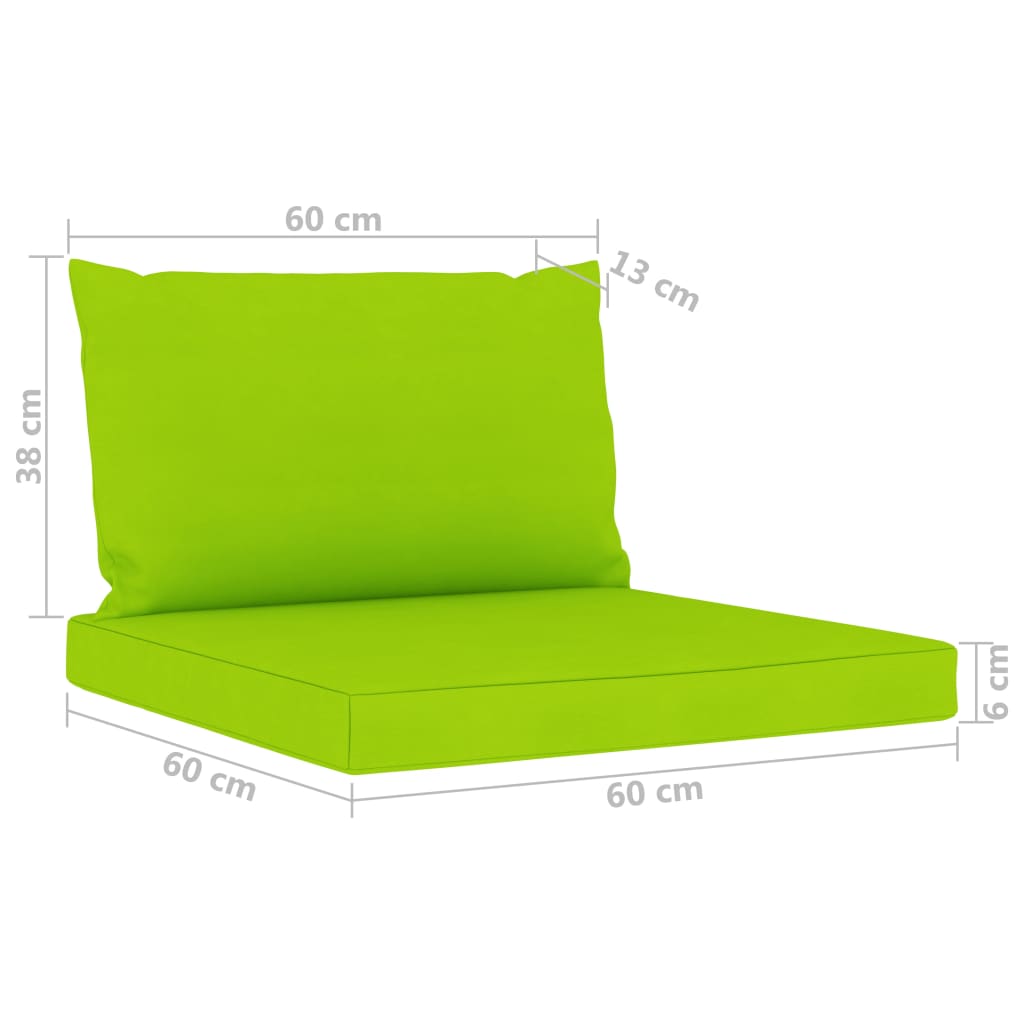 Set Divani da Giardino 6 pz con Cuscini Verde Brillante - homemem39