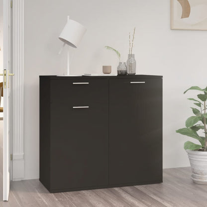 Credenza Nera 80x36x75 cm in Truciolato - homemem39