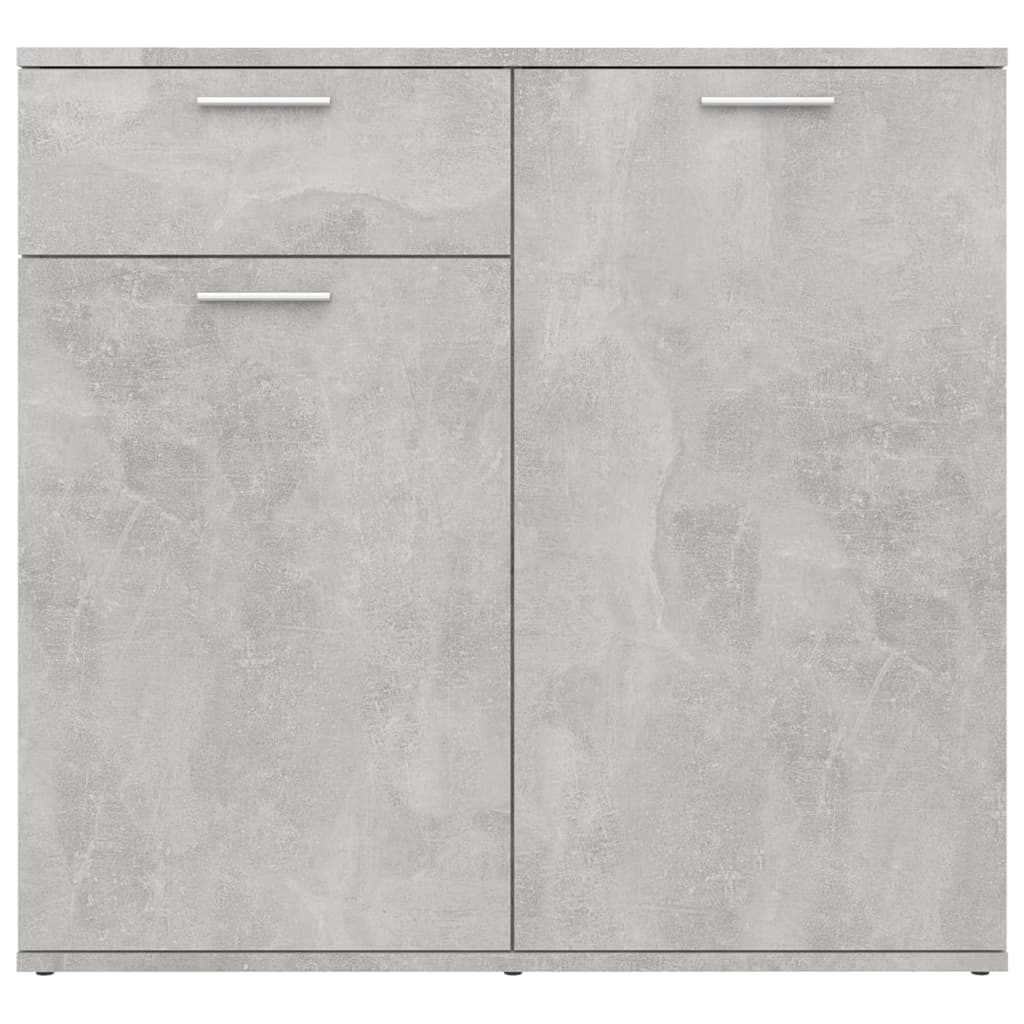 Credenza Grigio Cemento 80x36x75 cm in Truciolato - homemem39