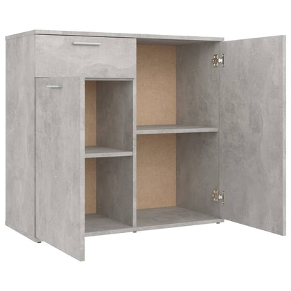 Credenza Grigio Cemento 80x36x75 cm in Truciolato - homemem39